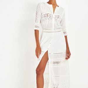 NWT LoveShackFancy Beth Midi White Small
